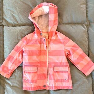 Pink Striped Zara BabyGirl lined raincoat